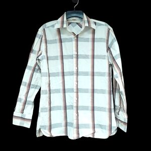 EUC Men's Perry Ellis Plaid Button-Up Shirt Size S